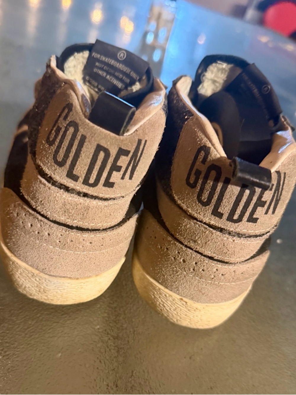 Golden Goose Black, Cream & Tan Superstar Sneakers - Picture 2 of 2